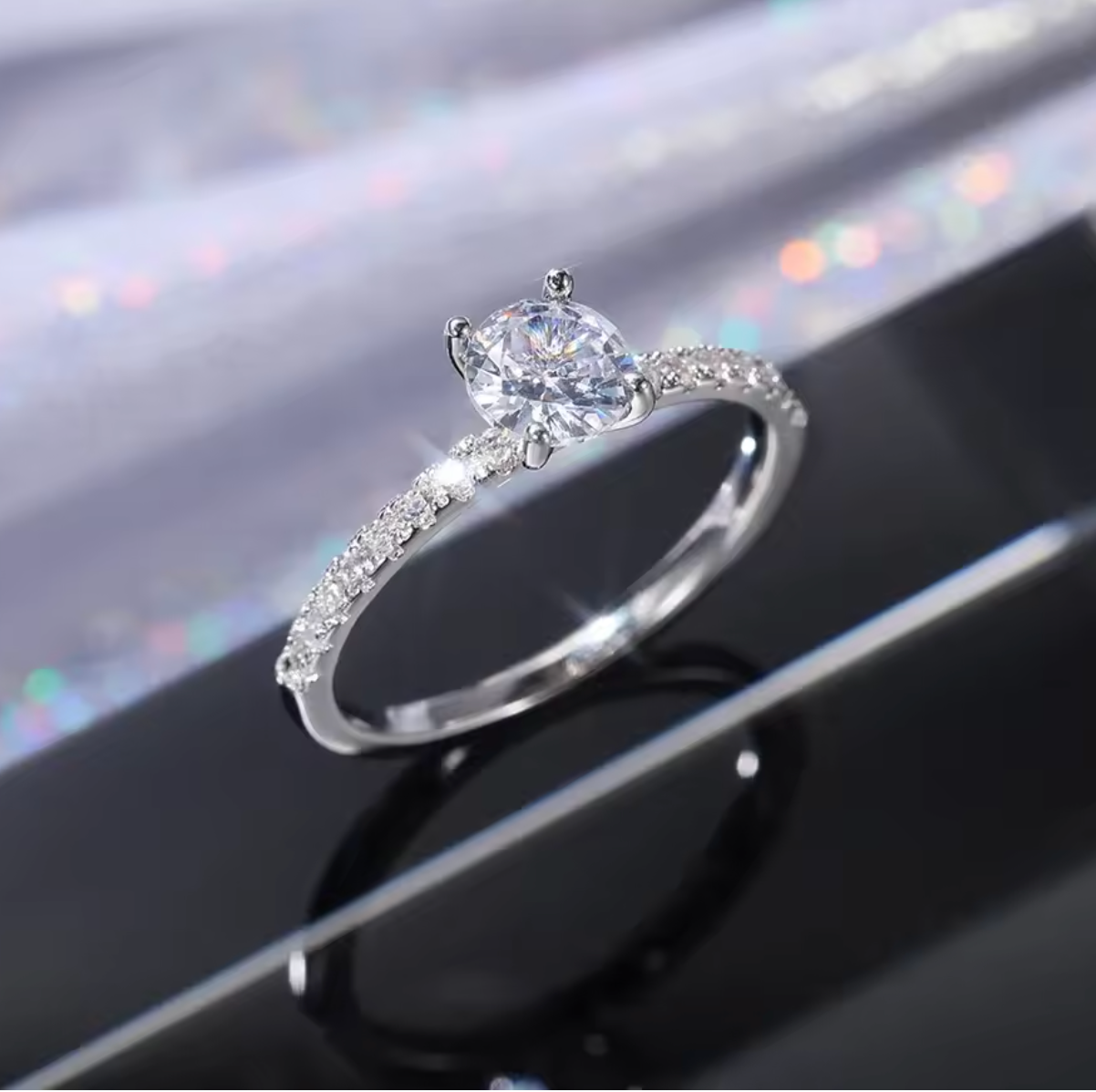 Huitan Wedding Band Eternity Ring for Women