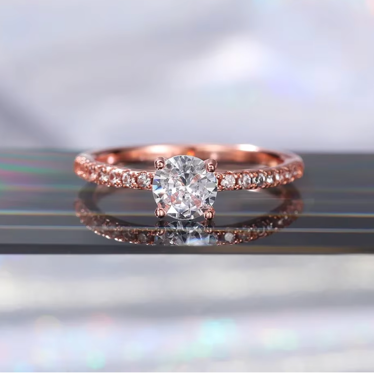 Huitan Wedding Band Eternity Ring for Women