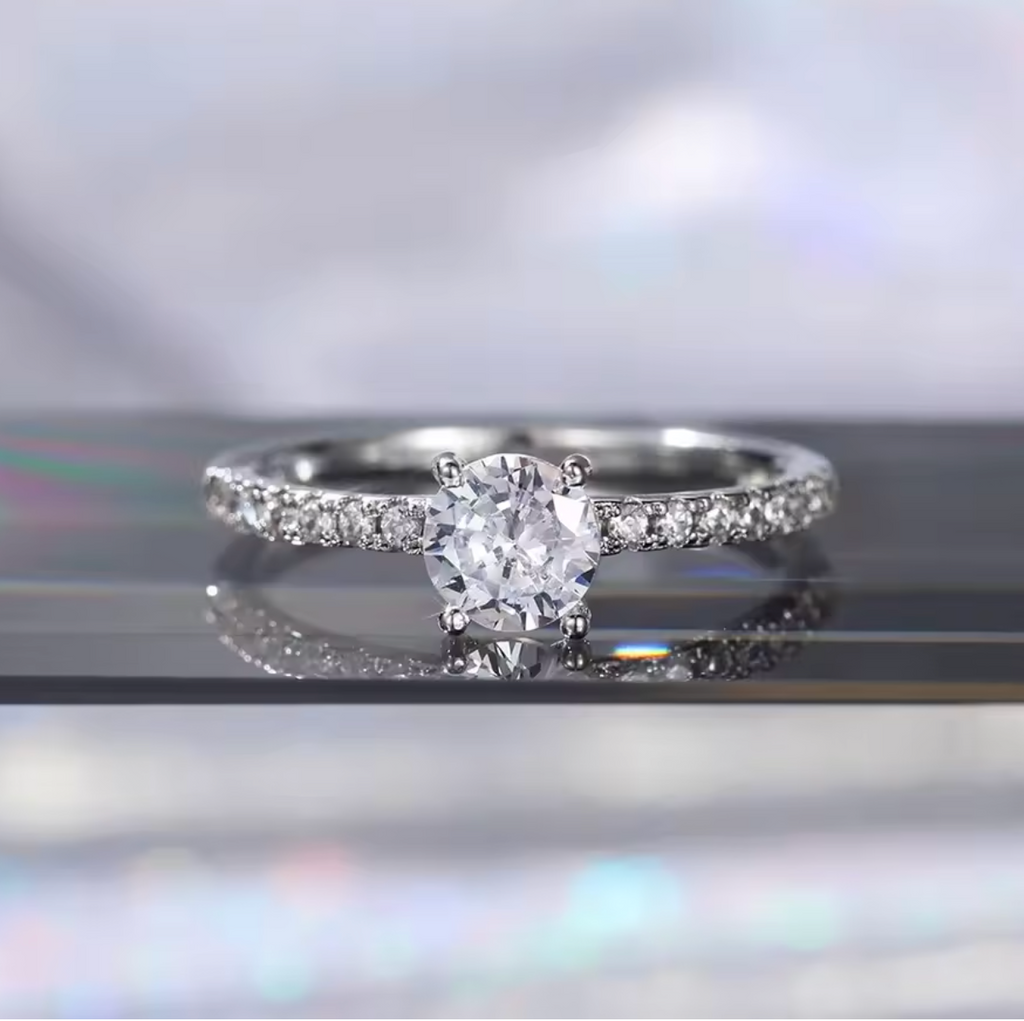 Huitan Wedding Band Eternity Ring for Women