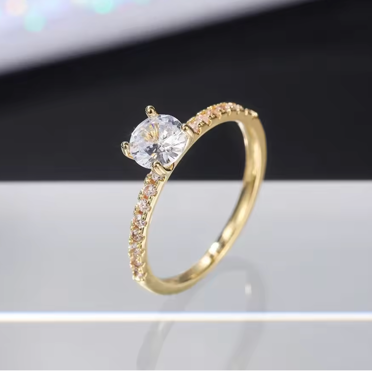 Huitan Wedding Band Eternity Ring for Women