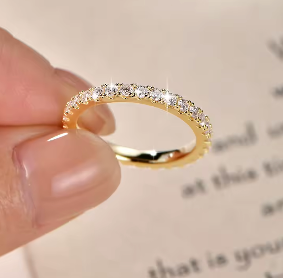 Full Moissanite Eternity Ring for Women