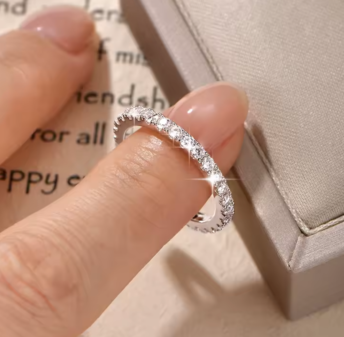 Full Moissanite Eternity Ring for Women