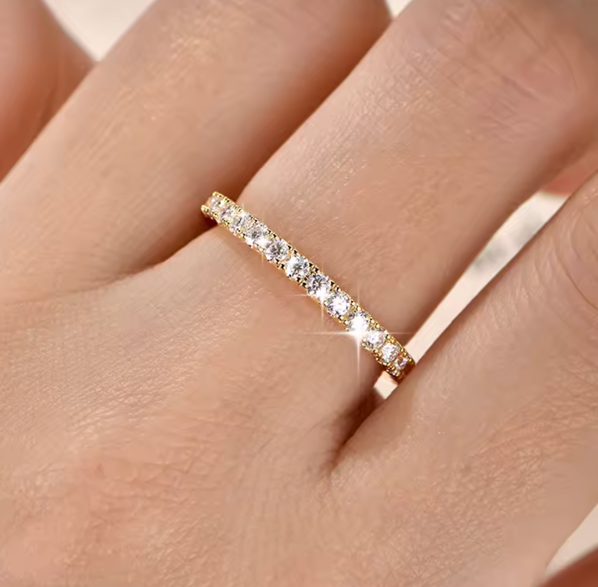 Full Moissanite Eternity Ring for Women