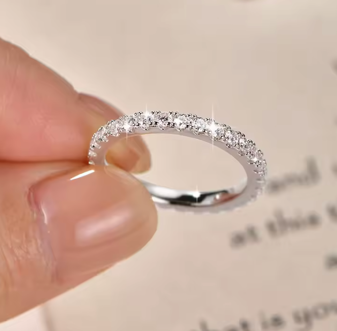 Full Moissanite Eternity Ring for Women
