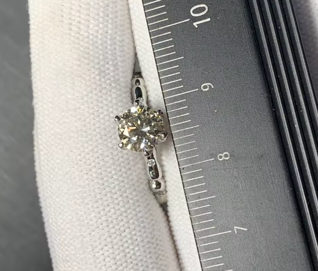 6MM Moissanite Diamond Adjustable Ring for Women