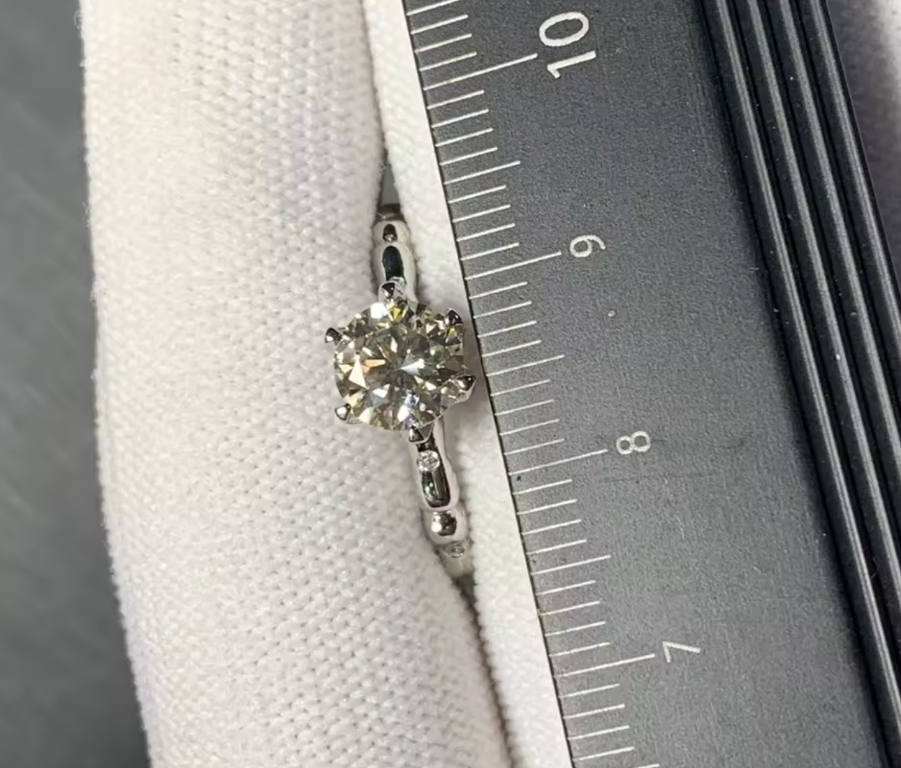 6MM Moissanite Diamond Adjustable Ring for Women