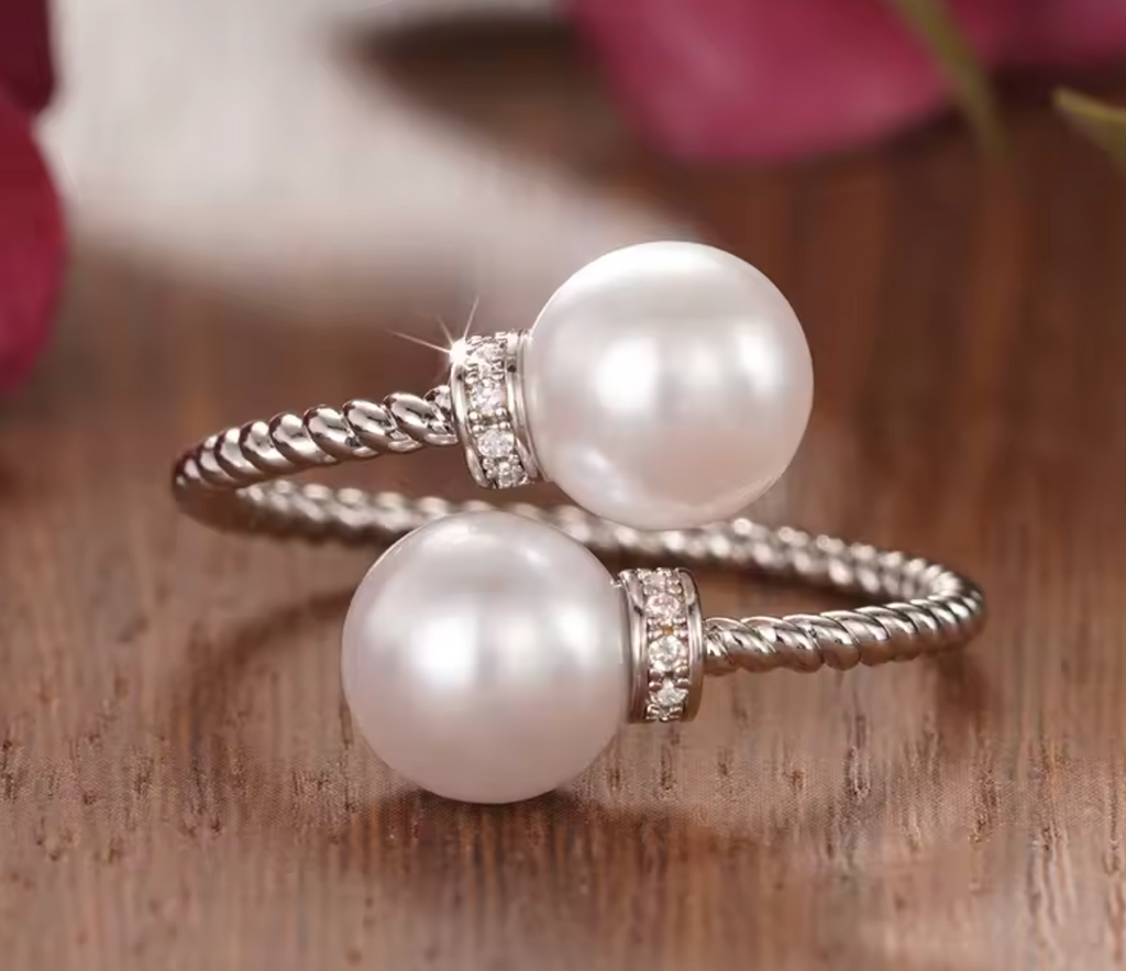 Luxury Adjustable Pearl Ring for Women