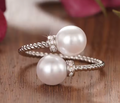 Luxury Adjustable Pearl Ring for Women