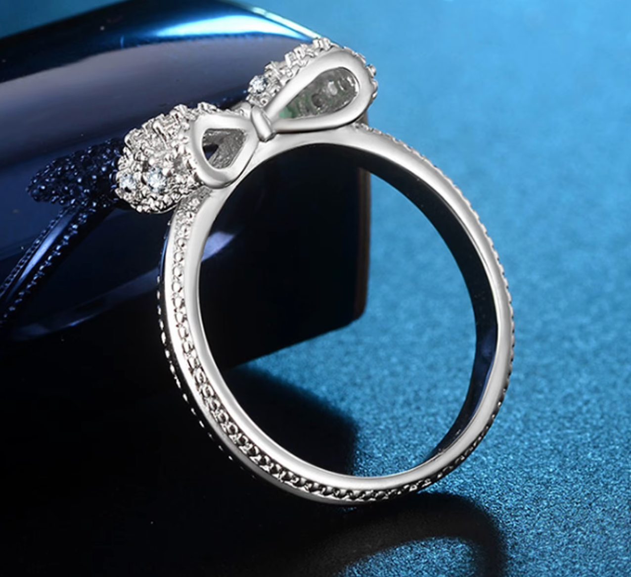 925 Sterling Silver Bowknot Ring for Women